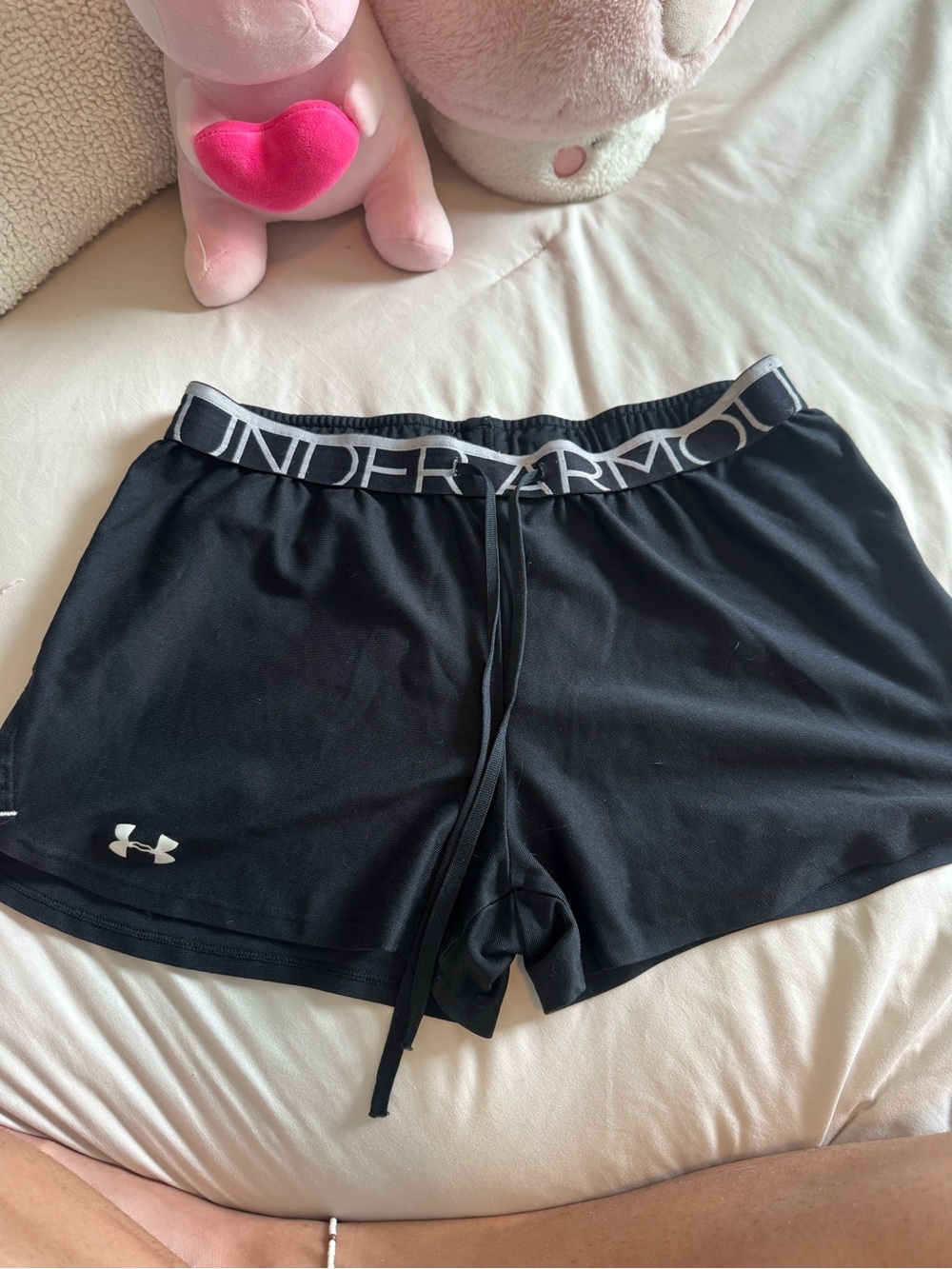 Under Armour Black Women's Athletic Shorts with Logo Waistband